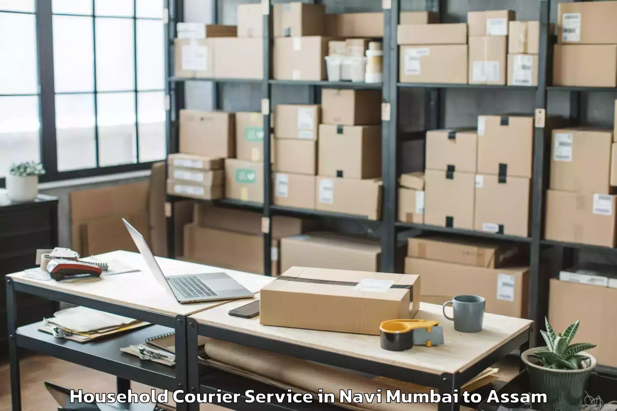 Easy Navi Mumbai to Balipara Household Courier Booking